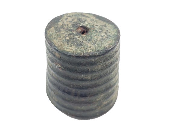 Ancient Celtiberian (Celtic) or Roman vessel (lampholder?, inkpot?) , likely from the Iberian Peninsula; from old collection of bronze items