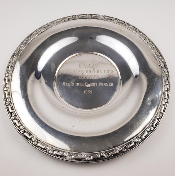 1959 Golf Trophy Plate from the Rogue Valley Country Club, Oregon