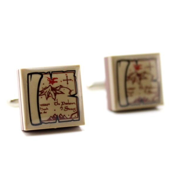 Geek Cufflinks, made from LEGO® Decals and Pieces