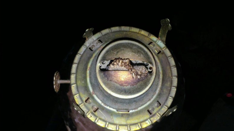 Vintage Round Clear Glass Oil Lamp with Dots
