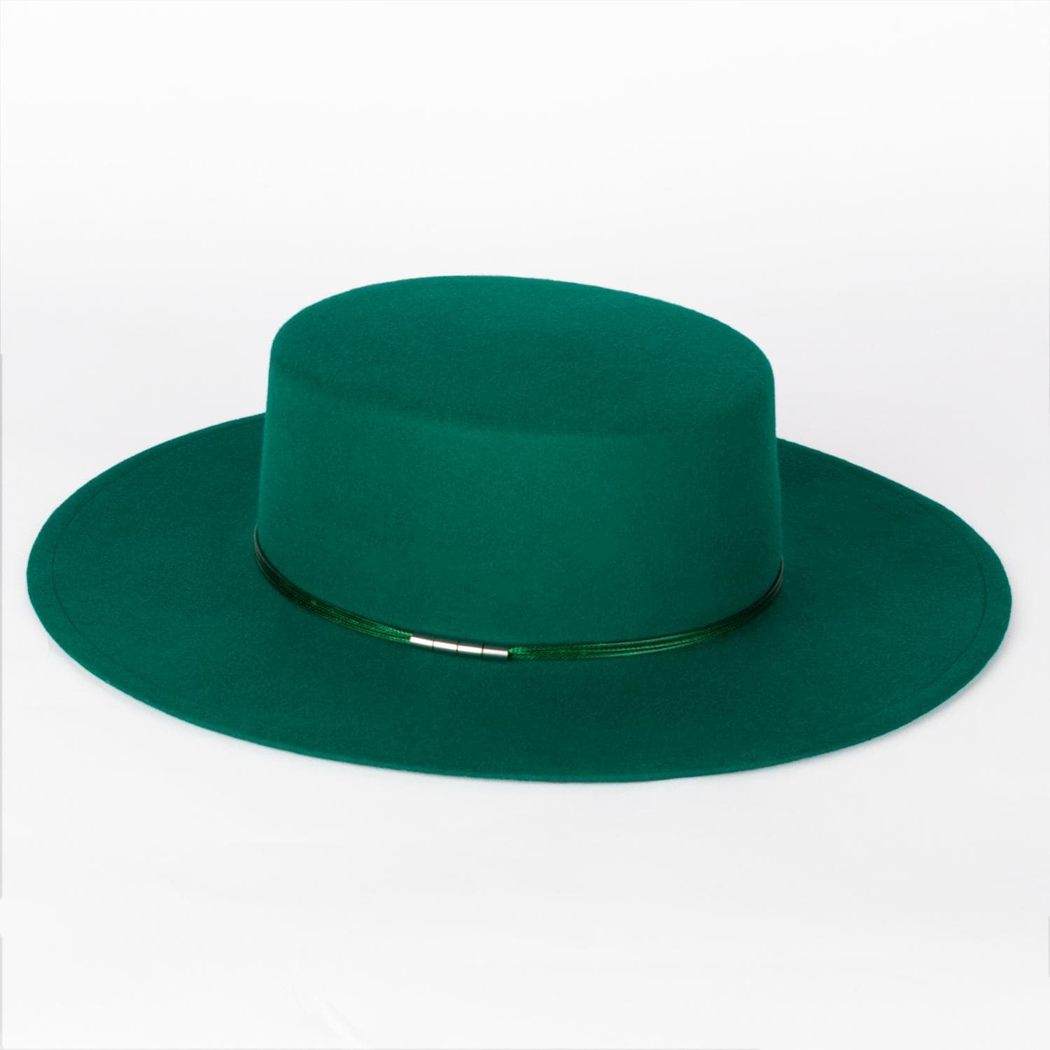 Bolero boater hat Stylish Wide-Brim Teal Women\'s Felt Hat Women main image 3