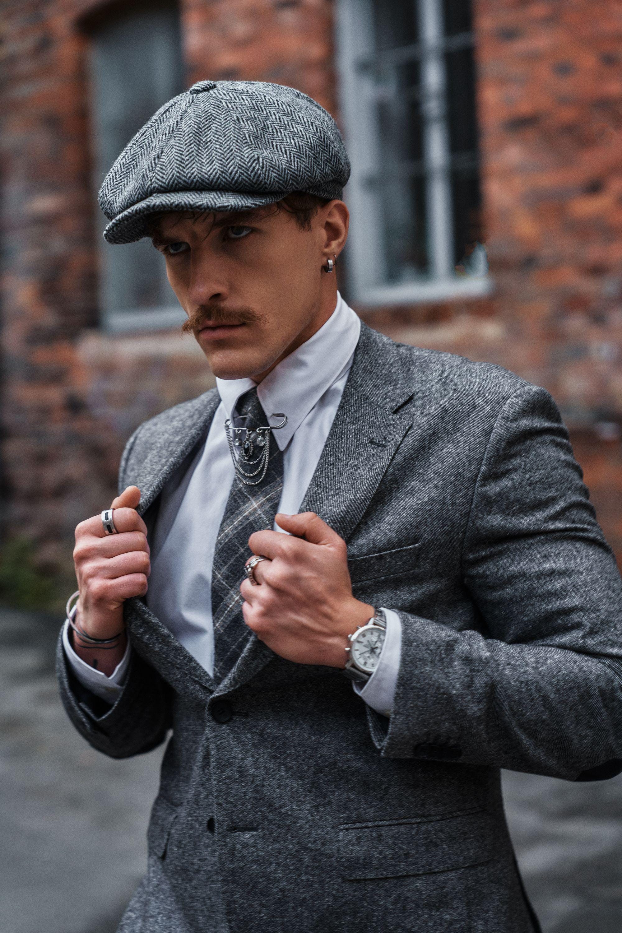 Grey Tweed Cap Men Canada