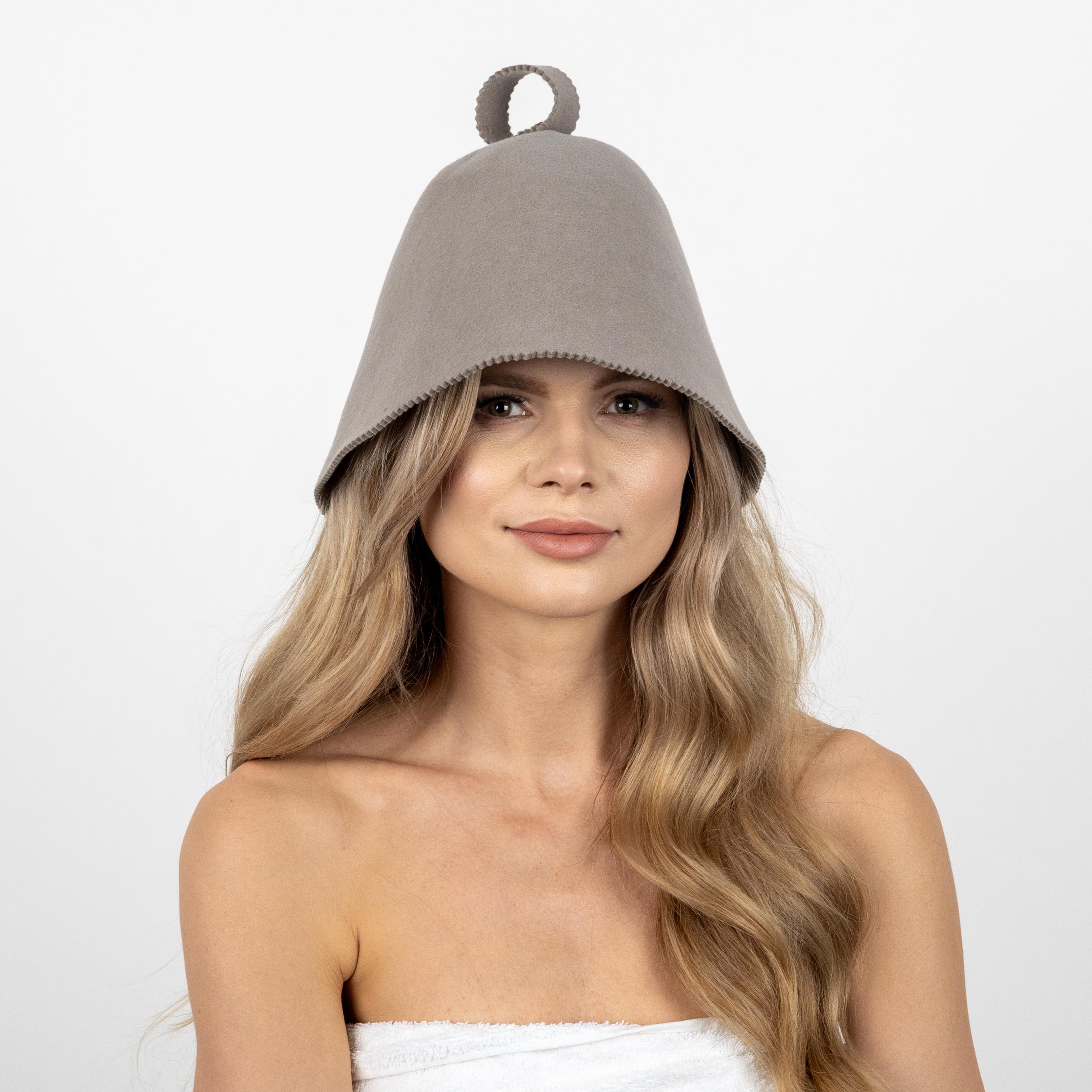 Sauna hat, 100% wool felt, handmade, protection for hair, high quality