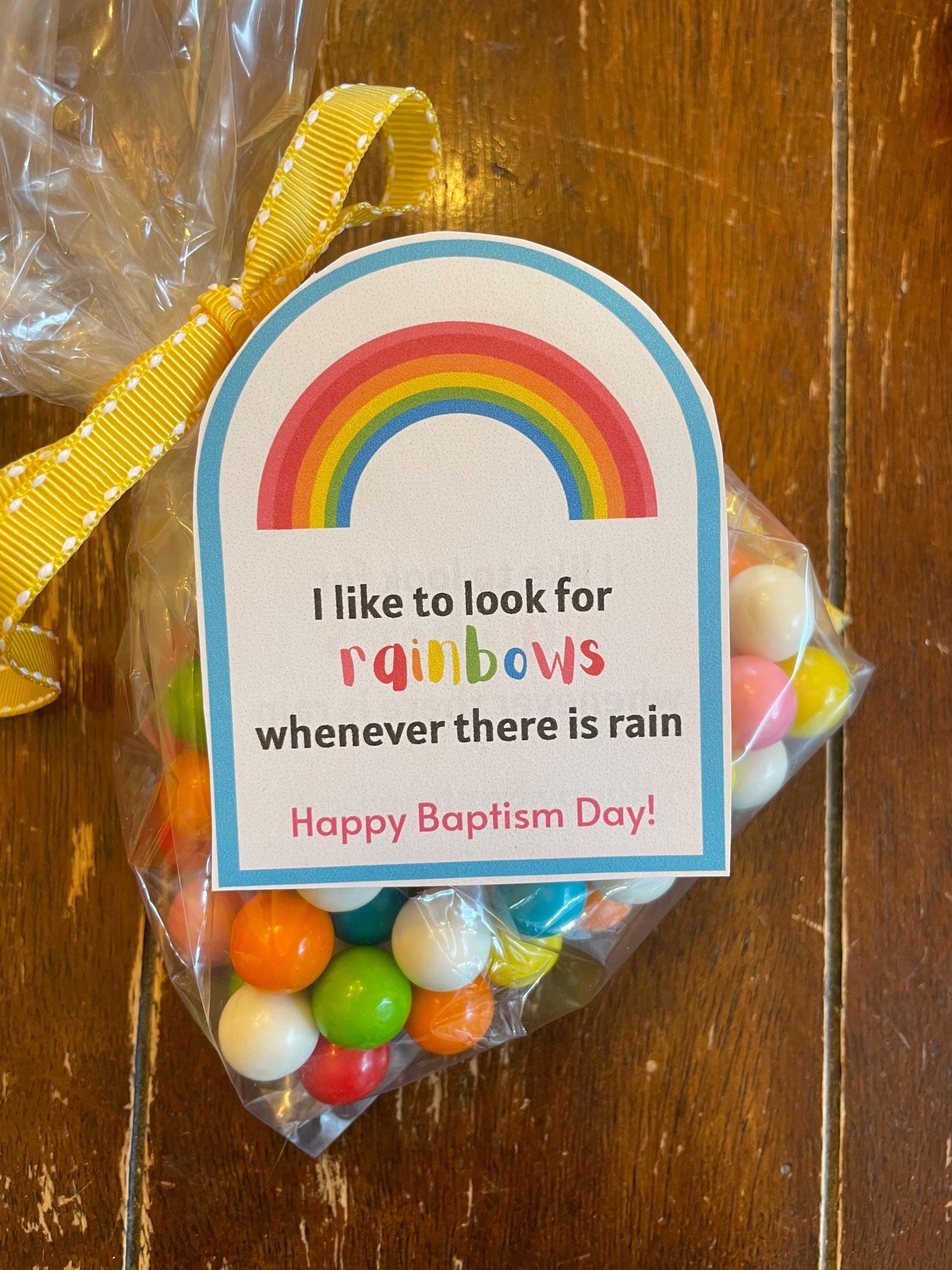 Baptism Gift Tag / LDS Baptism / Great to be 8 / I Like to Look for Rainbows / Baptism Day Gift / LDS Primary Gift / "When I Am Baptized"
