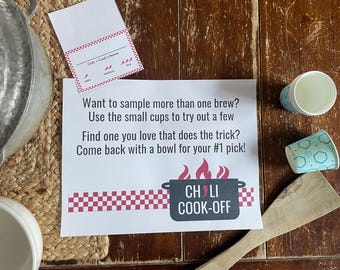 Chili Cook-Off Signs