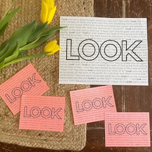 Look Unto Christ Poster and Handout | LDS Youth Theme 2025 | Young Women Handout | Youth Theme Scriptures | YW Camp | LDS Youth Conference