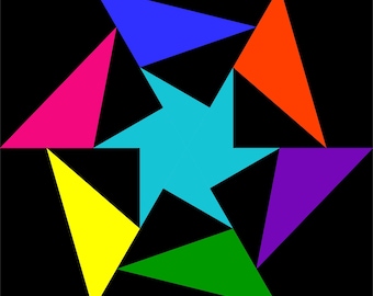 Firework Star Quilt Block Pattern|Foundation Paper Piecing|Digital PDF|Modern Patchwork|Instant Download