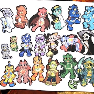 SCARE Bear Halloween Cartoon Stickers