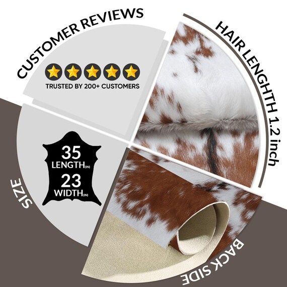 ダークブラウンのヤギ皮ラグ：天然動物の皮、素朴なホーム