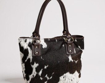 Shoulder Bag for Ladies Cowhide Leather - Unique Chic Handbag with Adjustable Strap & Stylish Design
