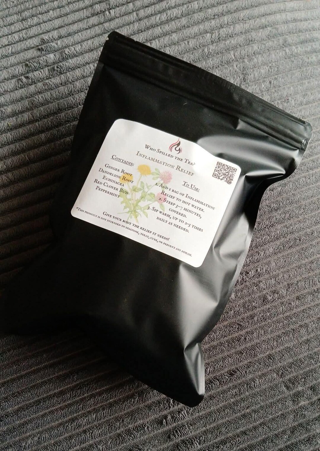 Anti Tea Organic Inflammation Relief Tea: Dandelion, Peppermint, Ginger Root - Etsy