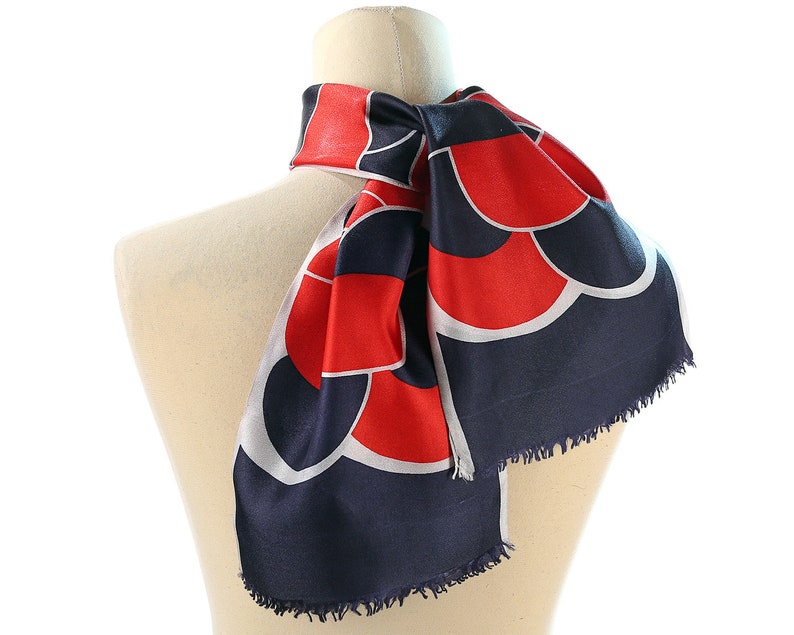 Patriotic Men Neck Scarf 1970s Vintage Men Neckerchief 70s Etsy