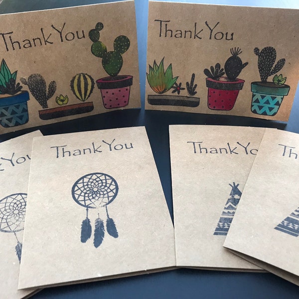 Thank you cards bundle, 6 thank you cards