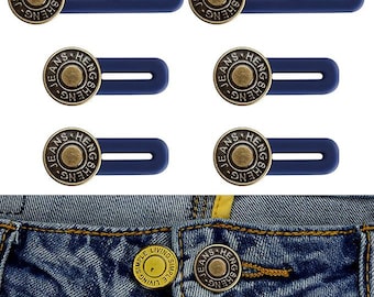 Button Extenders for Jeans, 6pcs Pants Extender Button for Women Men, Jean Button Extender, Waist Extenders