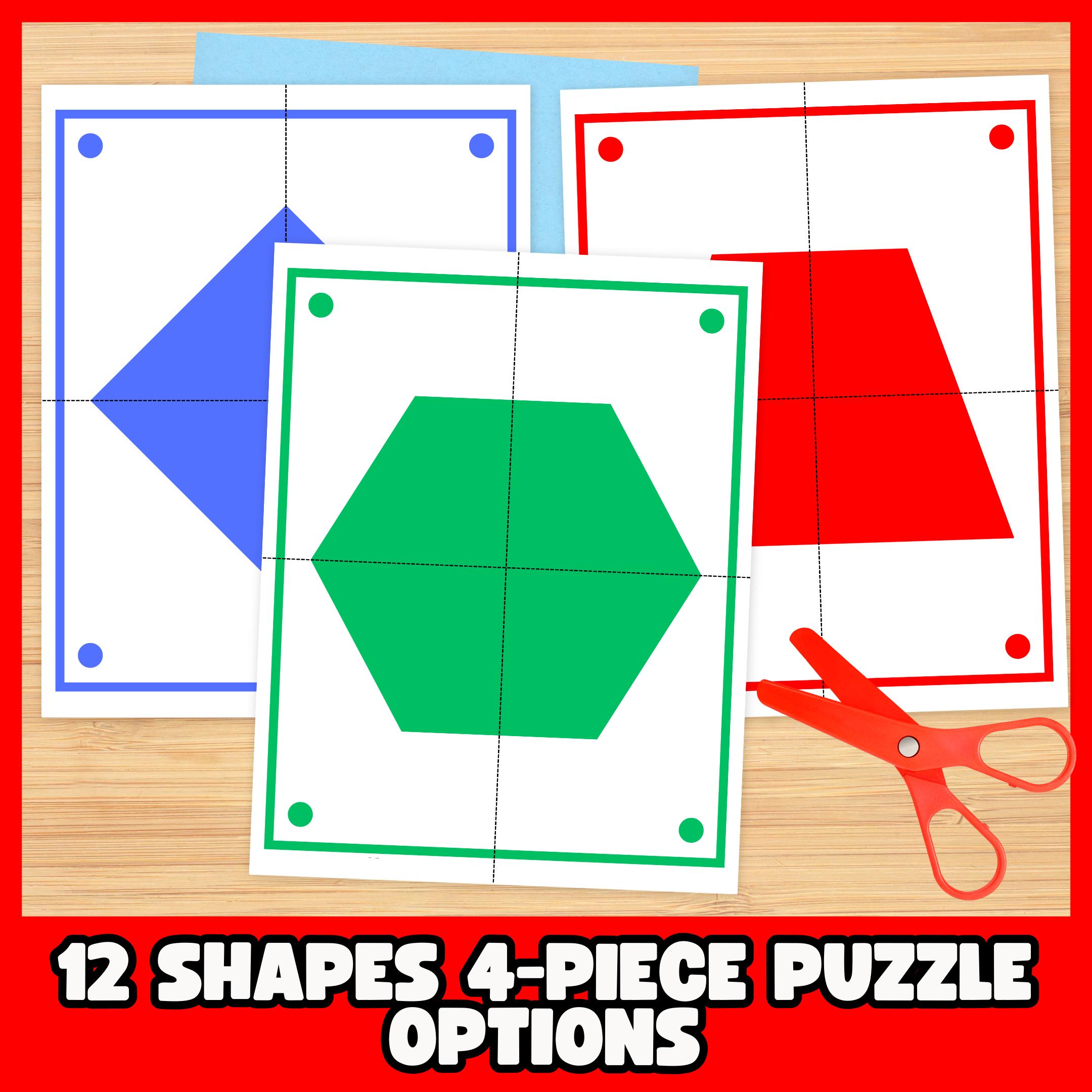 2D Shapes Matching Game, Puzzle Flash Cards, Shape Recognition Puzzle ...