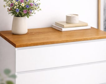 Oak wood panel suitable for IKEA MALM | various sizes | top panel, cover plate, solid wood panel | natural or oiled