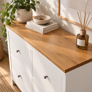 Holzplatte eiche hemnes kommode