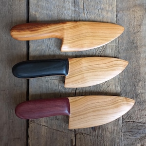 Hand Carved Apricot Wood Knife: Decorative Kitchen Knife