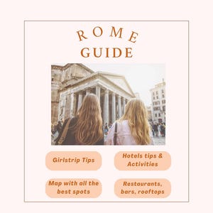 Rom Girlstrip Guide und Karte - Reiseplan + Die besten Spots in Rom für Freunde, Junggesellinnenabschied - Geschenkidee zum Internationalen Frauentag