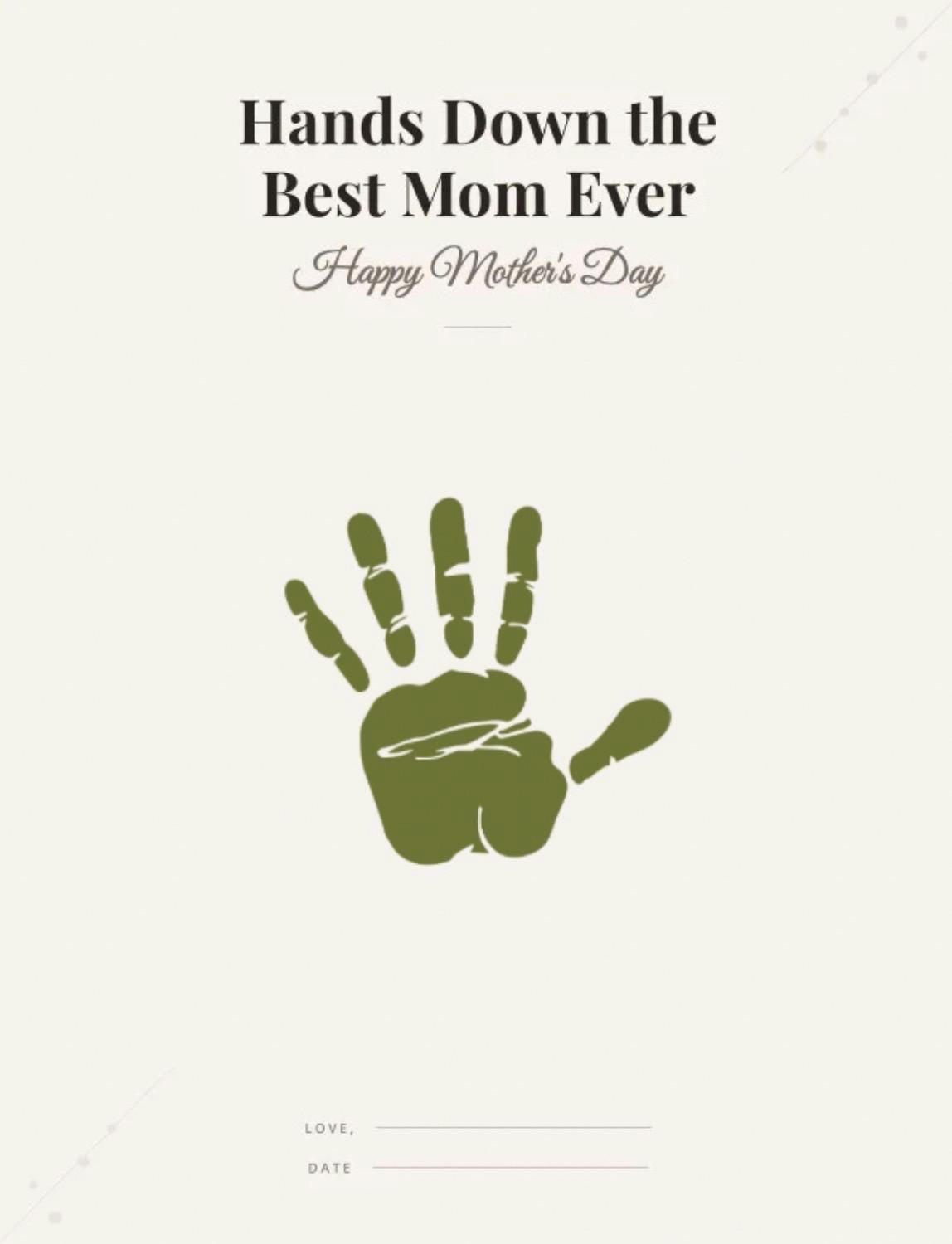 Best Mom Ever Handprint Craft | Mother's Day DIY Keepsake (digital ...