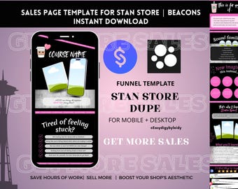 Sales Page Template: Canva Editable Design for Stan Store & Beacons (Digital Download