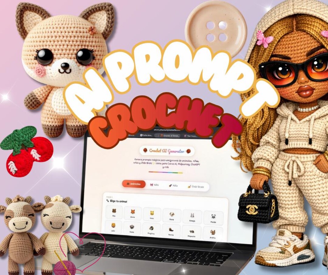 AI Crochet Prompts Generator | Amigurumi Animals, Chibi Bratz (digital Download) - Etsy