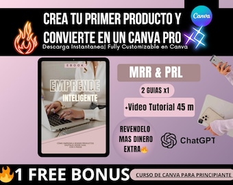 Guía de Canva + PLR: Crea y vende productos digitales + Curso en vídeo
