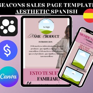 Spanish Sales Page Template: Editable Canva Design