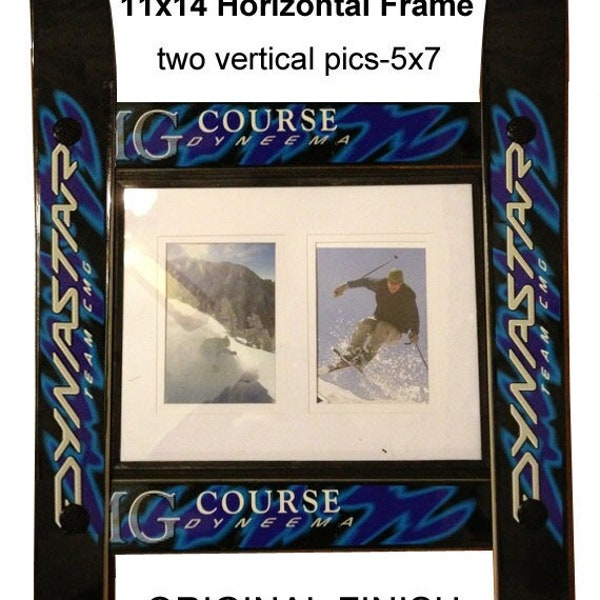 CUSTOMIZE your own SINGLE 11x14 Ski Frame made in Vermont and handcrafted out of Recycled Skis makes a ski gift for skiers