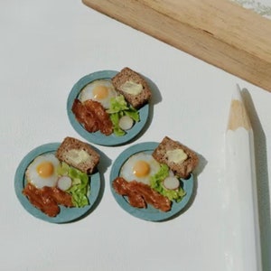 Exquisites Frühstück ~ Kleines Brot ~ Mini Food ~ Mini Dessert ~ Maßstab 1/12 ~ Mini Dollhouse Restaurant ~ Mini Puppenhaus