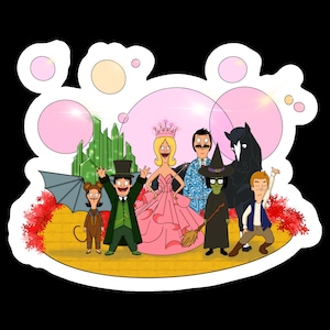 Bob's Burgers/Wicked Sticker Decal 3"x3" funny parody mash-up original design from a small business