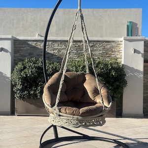 Macrame Cotton Swing, Hanging Chair , Swing Chair, Macrame Swing Chair, Hanging Chair Indoor, Outdoor Swing