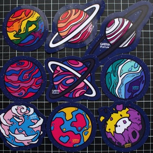 Stickers spatiaux planète LGBTQ+ Fierté