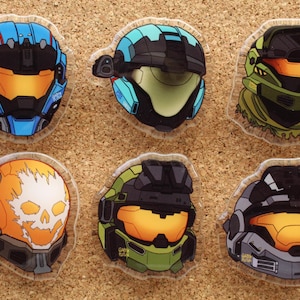 Noble Team Halo acrylic pins