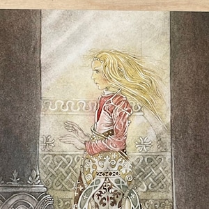 Sulamith Wulfing &quot;In The Temple&quot; vintage kunstkaart afdrukken