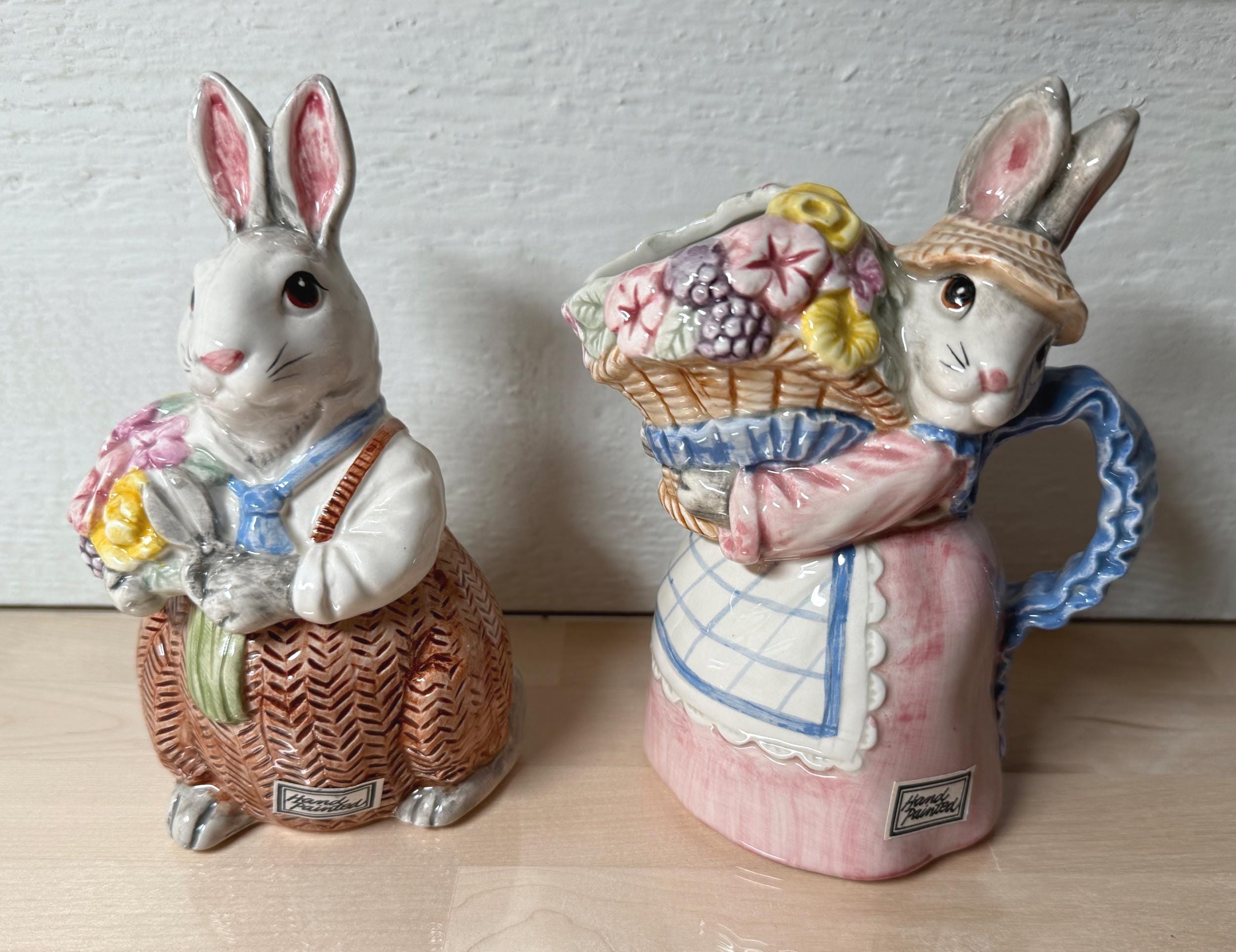 Fitz Floyd Rabbit Pitcher - Etsy