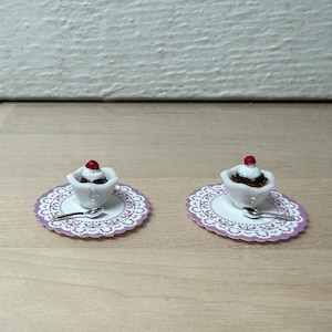 Dollhouse Miniature Ice Cream Bowl of Ice Cream 1:12