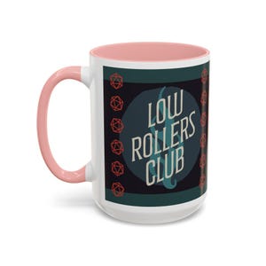 Low Rollers Club Mug | DnD Gift, Dungeon Master Present, Gaming Coffee Cup, Roleplaying Game Geek & Nerdy Gift