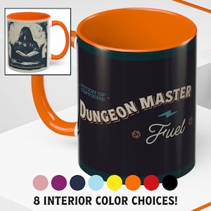 Dungeon Master Fuel Coffee Mug | DnD Lover Gift, DM Present, RPG Player Cup, Game Master Mug for Dungeons & Dragons Fans