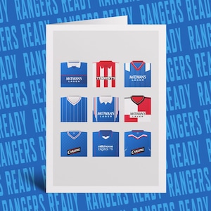 Wenskaart retro shirts Rangers