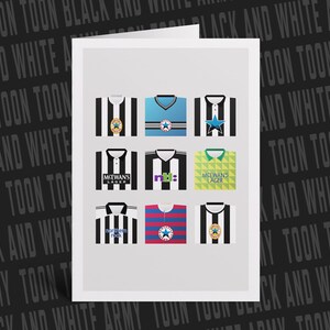 Newcastle Retro Shirts Grußkarte