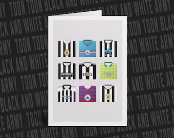 Newcastle retro shirts greeting card