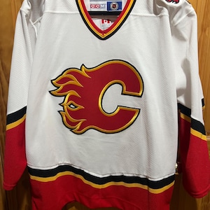 Flames White Blank Blasty Shoulder Patch CCM Jersey