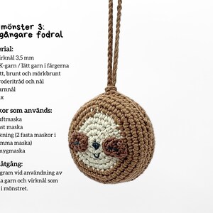 virkmönster rund fodral med sengångar motiv