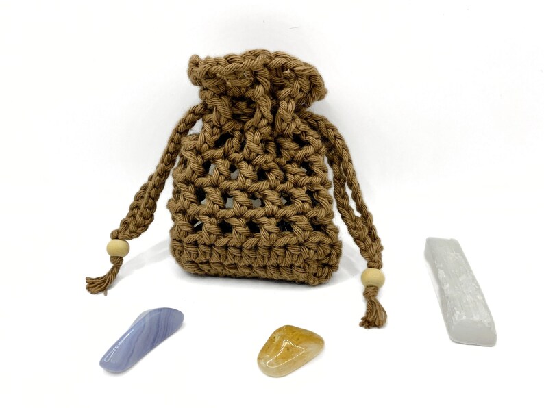 DIY Crochet Steg-för-steg-mönster för kristall Pouch