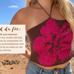 Enkel virkad tropisk topp Steg-för-steg. Anpassa Toppens Storlek efter dina mått