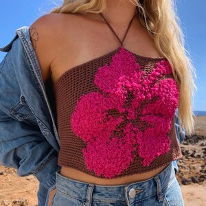 Skapa Din Egen sommarTopp med Detta Virkmönster hawaii blomma, tapestry mönster