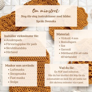 Virkmönster: Enkelt gåvoset i 4 delar

Ett fint och enkelt virkmönster för dig som vill göra en handgjord present. Setet innehåller ansiktspads med tillhörande förvaringspåse, ett mjukt hårband och en skrubbvante. Lätt att virka, snabbt att göra och perfekt att ge bort till mamma, en vän eller någon som behöver lite omtanke. 🧶💝