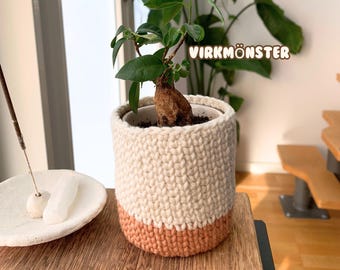 Virkmönster kruköverdrag crochet pattern swedish virkad kruka mönster nybörjarvänligt virkmönster för nybörjare virkmönster svenska