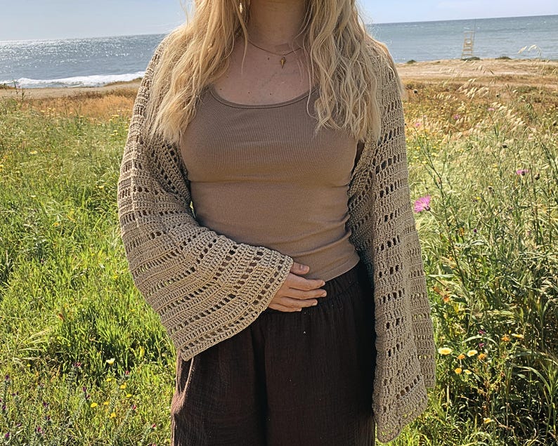 Virkad överdel sommar festival outfit mönster